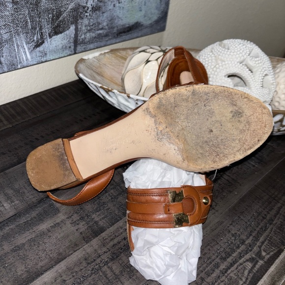 VINTAGE SALVATORE FERRAGAMO MADE IN ITALY. sling back sandals SZ 8.5 - Picture 3 of 11